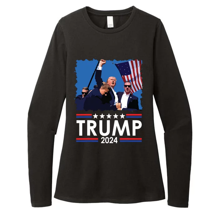 Trump Fist Pump Shot At Trump 2024 Trump Survives Rally Womens CVC Long Sleeve Shirt