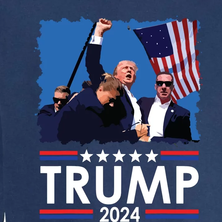 Trump Fist Pump Shot At Trump 2024 Trump Survives Rally Garment-Dyed Sweatshirt