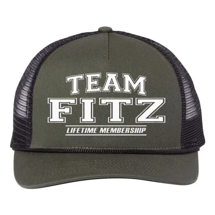 Team Fitz Proud Family Surname Last Name Retro Rope Trucker Hat Cap