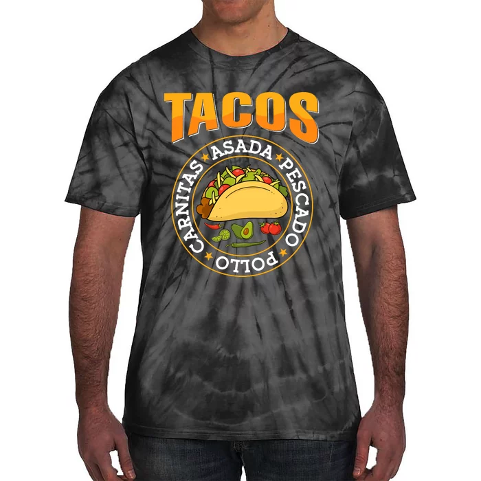 Tacos Fiesta Print Tie-Dye T-Shirt