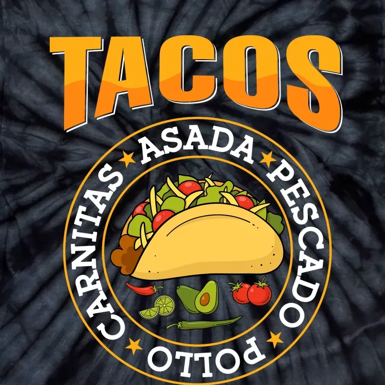 Tacos Fiesta Print Tie-Dye T-Shirt