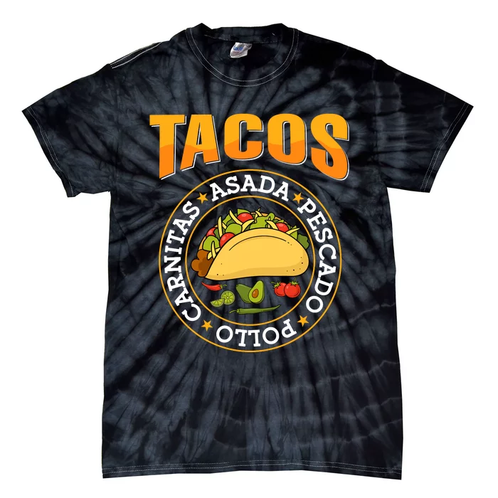 Tacos Fiesta Print Tie-Dye T-Shirt