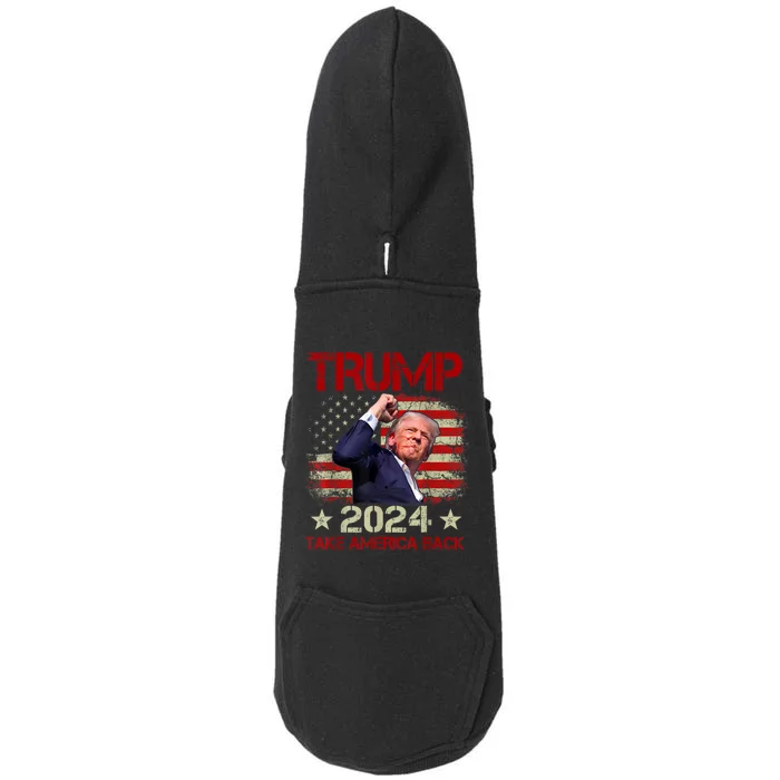 Trump Fist Pump Shot At Trump 2024 Trump Survives Rally Doggie 3-End Fleece Hoodie