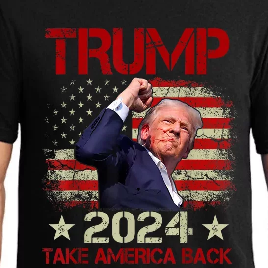 Trump Fist Pump Shot At Trump 2024 Trump Survives Rally Pajama Set