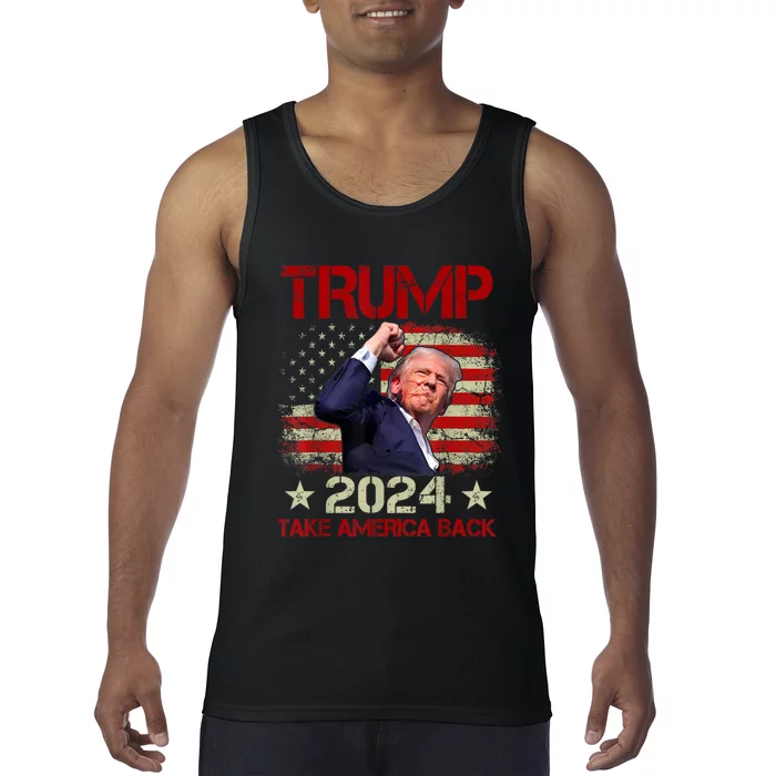 Trump Fist Pump Shot At Trump 2024 Trump Survives Rally Tank Top