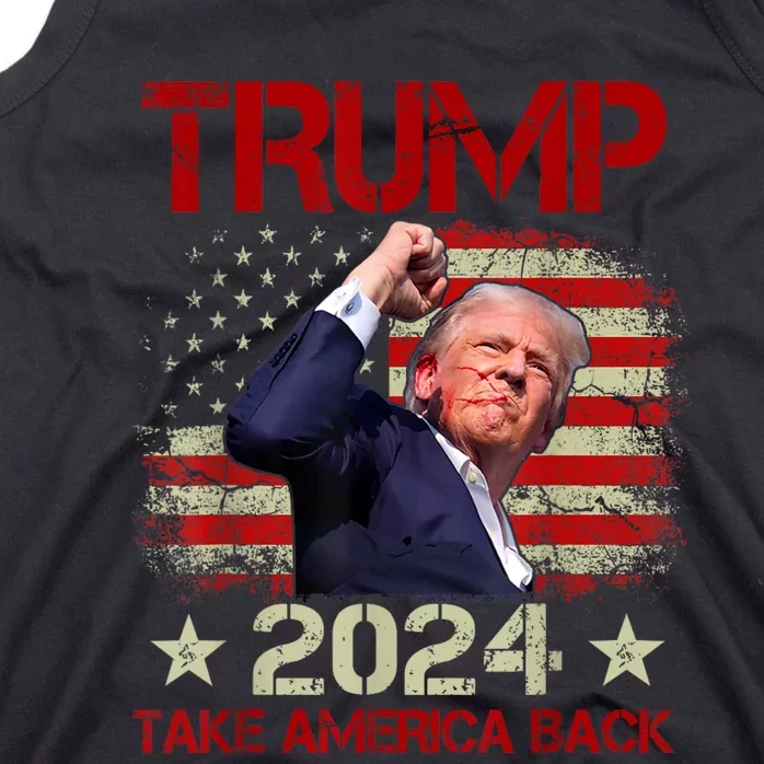 Trump Fist Pump Shot At Trump 2024 Trump Survives Rally Tank Top