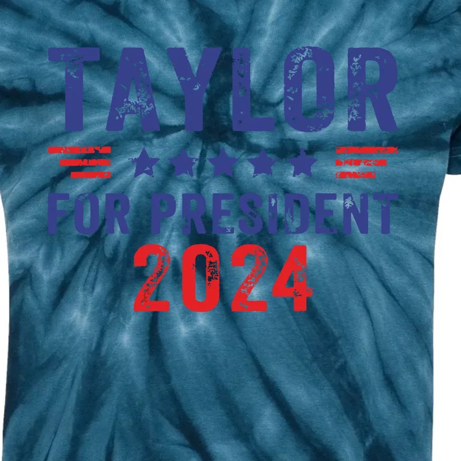 Taylor For President 2024 Kids Tie-Dye T-Shirt