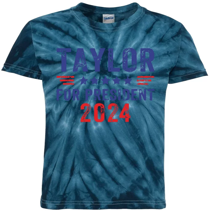 Taylor For President 2024 Kids Tie-Dye T-Shirt