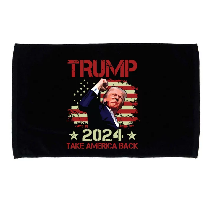 Trump Fist Pump Shot At Trump 2024 Trump Survives Rally Microfiber Hand Towel