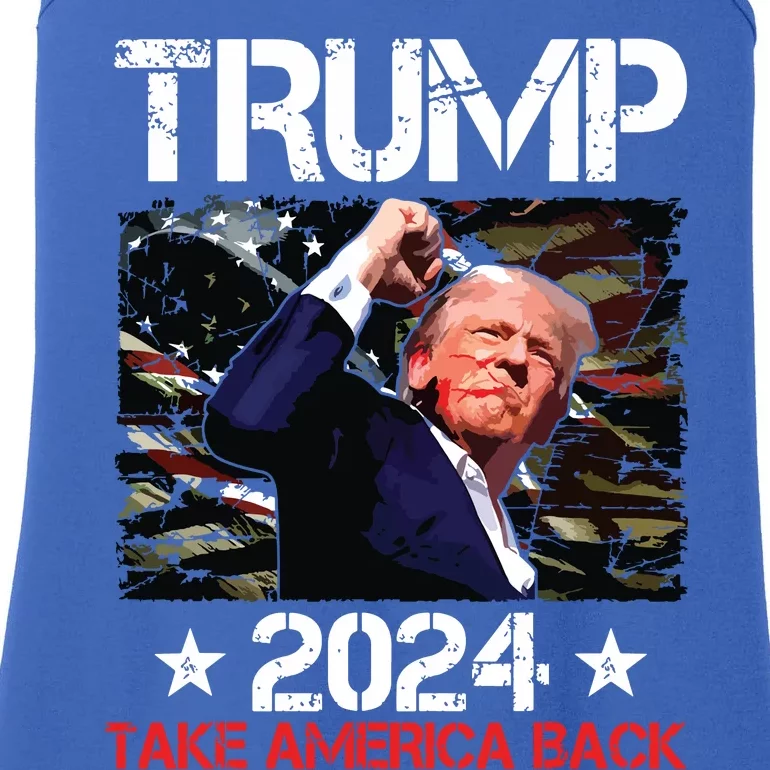 Trump Fist Pump Shot At Trump 2024 Trump Survives Rally Ladies Essential Tank