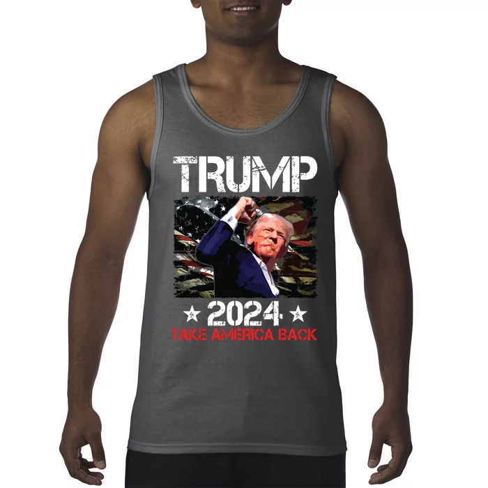 Trump Fist Pump Shot At Trump 2024 Trump Survives Rally Tank Top