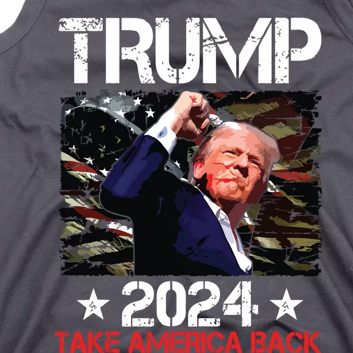 Trump Fist Pump Shot At Trump 2024 Trump Survives Rally Tank Top