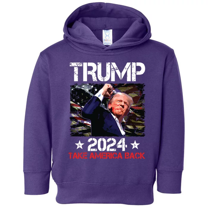 Trump Fist Pump Shot At Trump 2024 Trump Survives Rally Toddler Hoodie