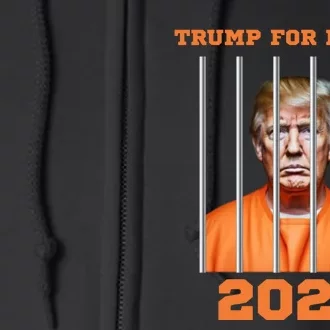 Trump For Prison 2024 Full Zip Hoodie