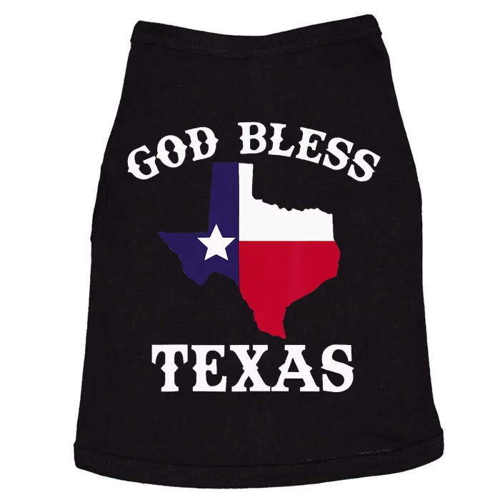 Texas Flag Patriotic Texan Pride God Bless Texas Doggie Tank