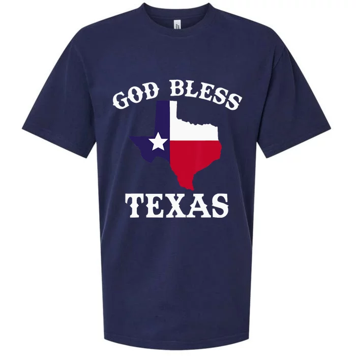 Texas Flag Patriotic Texan Pride God Bless Texas Sueded Cloud Jersey T-Shirt