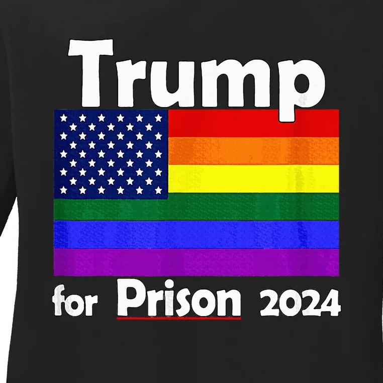 Trump For Prison 2024 Ladies Long Sleeve Shirt