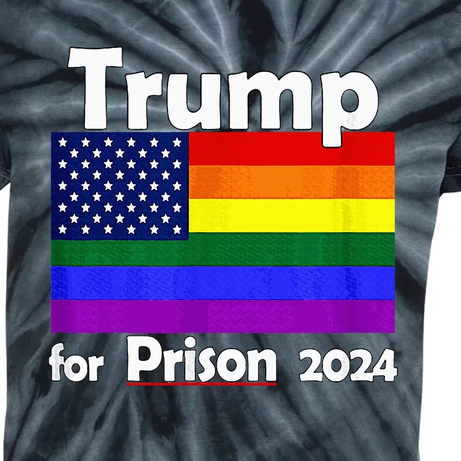 Trump For Prison 2024 Kids Tie-Dye T-Shirt