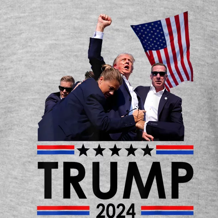 Trump Fist Pump Shot At Trump 2024 Trump Survives Rally Toddler Sweatshirt