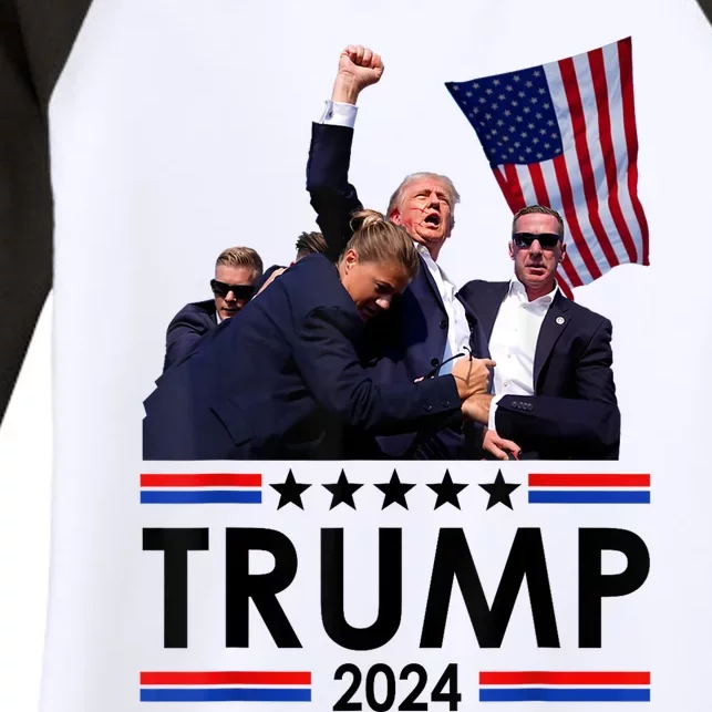 Trump Fist Pump Shot At Trump 2024 Trump Survives Rally Women's Tri-Blend 3/4-Sleeve Raglan Shirt