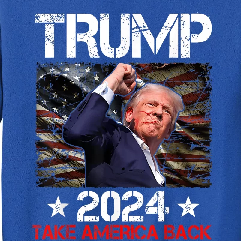 Trump Fist Pump Shot At Trump 2024 Trump Survives Rally Tall Sweatshirt