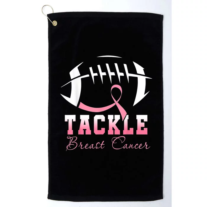 Tackle Football Pink Ribbon Breast Cancer Awareness Platinum Collection Golf Towel