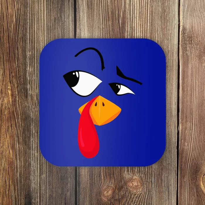 Turkey Face Pilgrim Funny Thanksgiving Costume Coaster