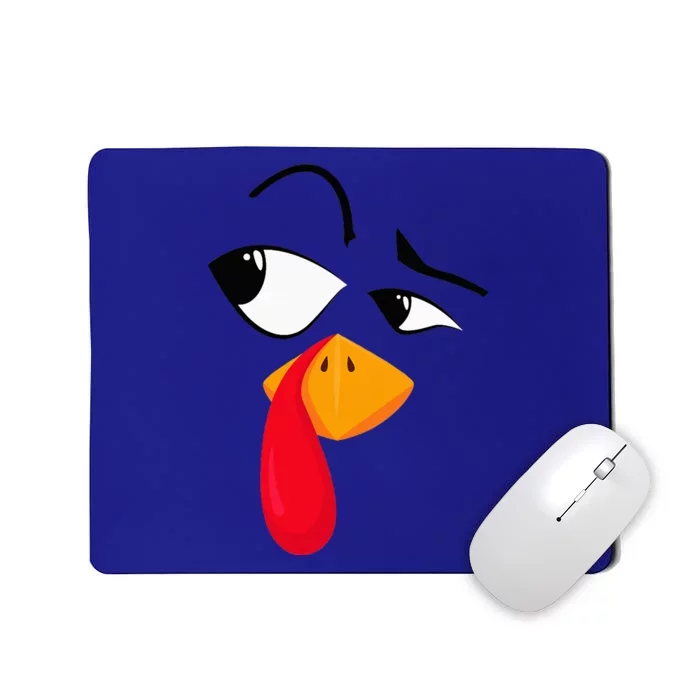 Turkey Face Pilgrim Funny Thanksgiving Costume Mousepad