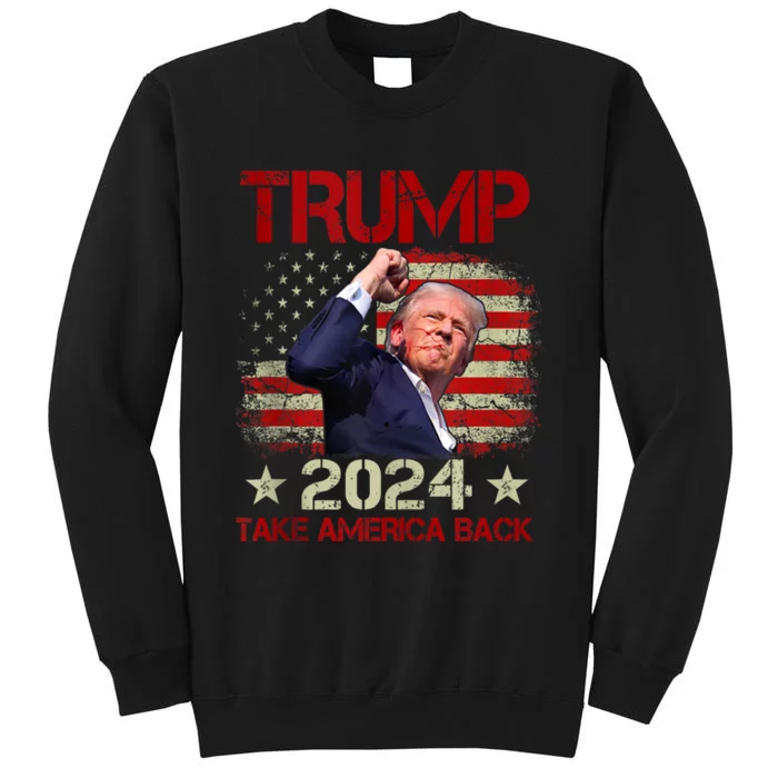 Trump Fist Pump Shot At Trump 2024 Trump Survives Rally Tall Sweatshirt