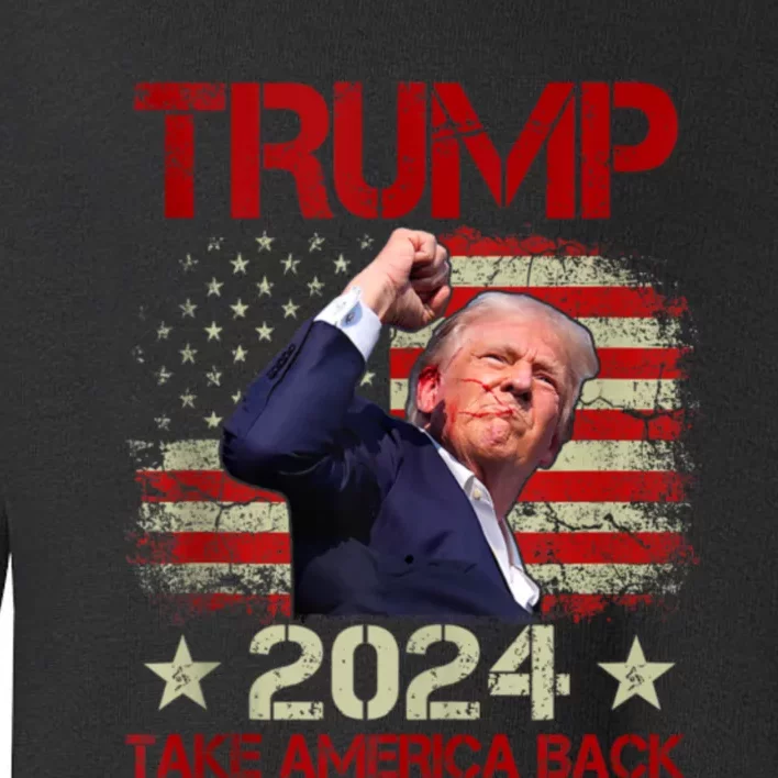 Trump Fist Pump Shot At Trump 2024 Trump Survives Rally Toddler Sweatshirt