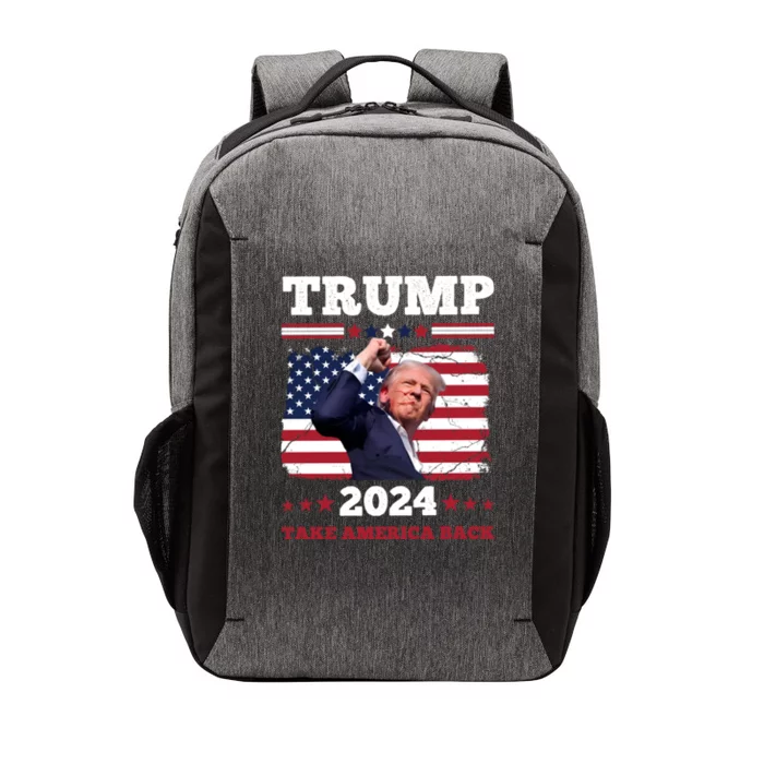 Trump Fist Pumped Fight Never Give Up Pray For Trump America Vector Backpack