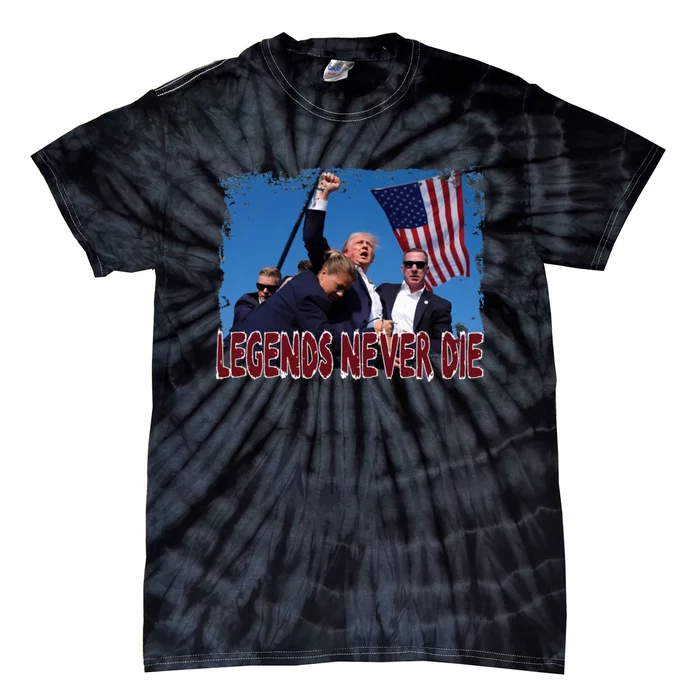 Trump Fist Pumped Fight Never Die Give Up Pray For Trump America Tie-Dye T-Shirt