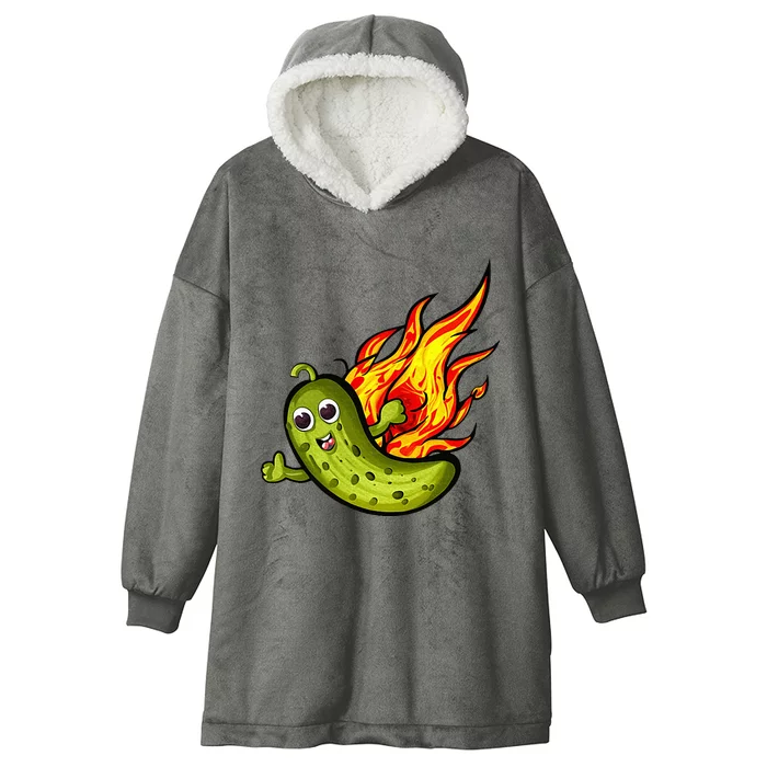 The Flaming Pickle Fun And Silly Hooded Wearable Blanket