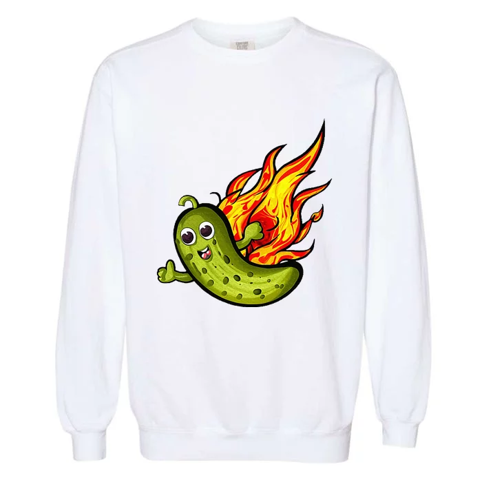 The Flaming Pickle Fun And Silly Garment-Dyed Sweatshirt