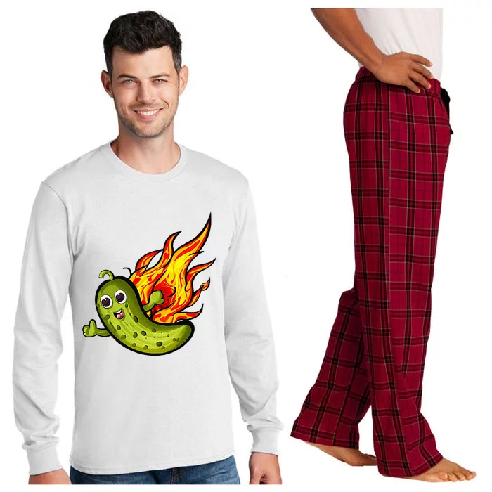 The Flaming Pickle Fun And Silly Long Sleeve Pajama Set