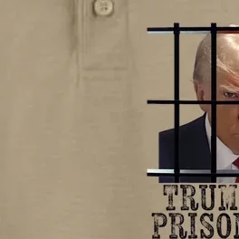 Trump For Prison 2024 Mugshot Election Parody Behind Bars Dry Zone Grid Performance Polo