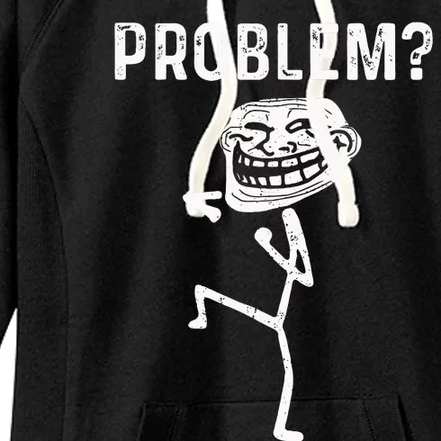 Troll Face Problem Funny Women Kids Women's Fleece Hoodie