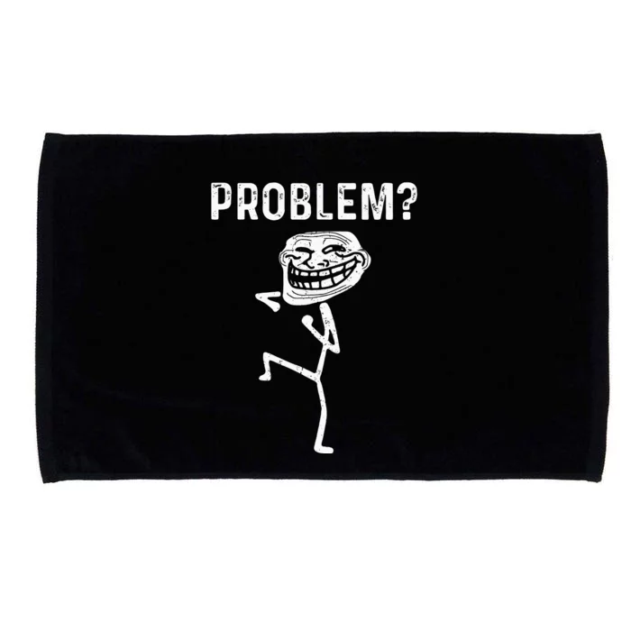 Troll Face Problem Funny Women Kids Microfiber Hand Towel