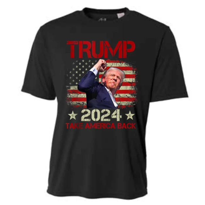 Trump Fist Pump Shot At Trump 2024 Trump Survives Rally Cooling Performance Crew T-Shirt