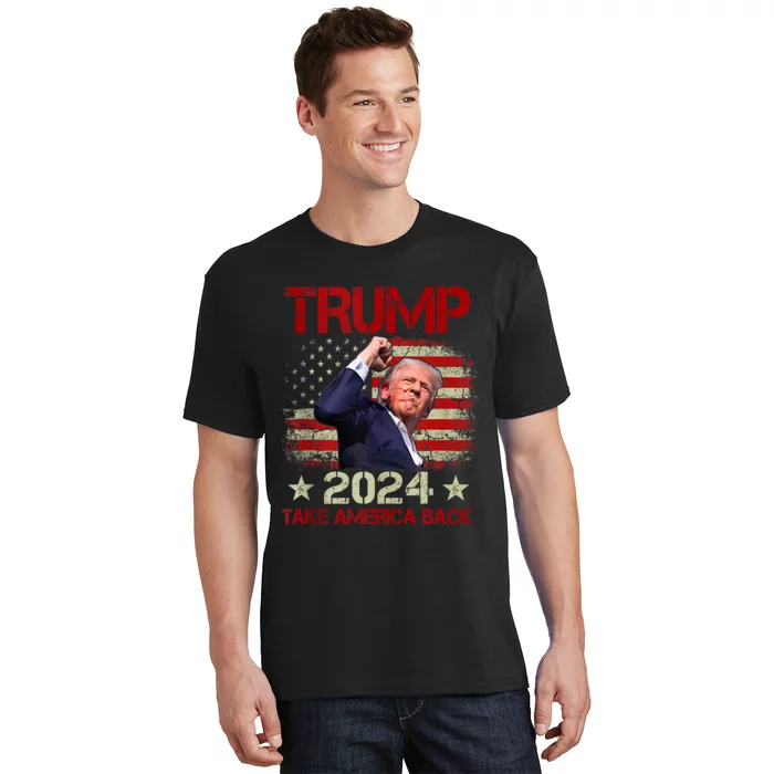 Trump Fist Pump Shot At Trump 2024 Trump Survives Rally T-Shirt