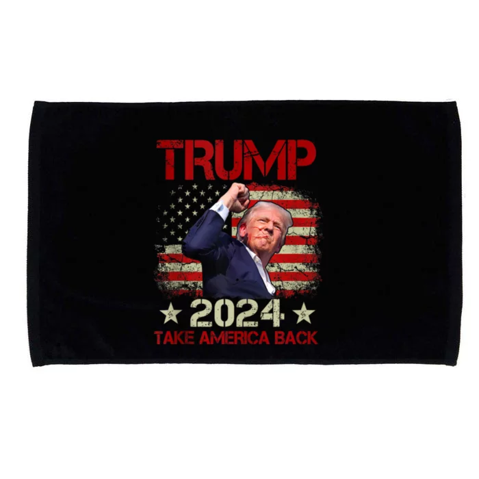 Trump Fist Pump Shot At Trump 2024 Trump Survives Rally Microfiber Hand Towel