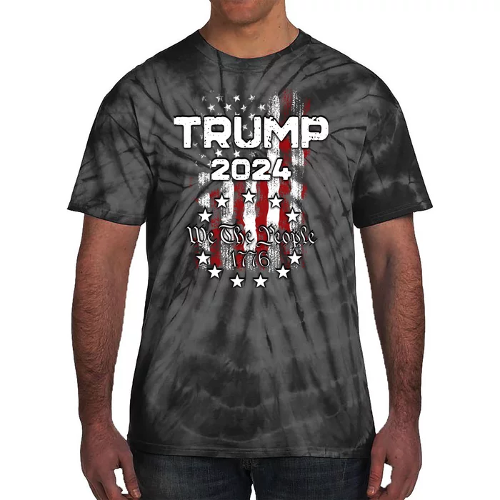 Trump For President 2024 We The People Take America Back Tie-Dye T-Shirt