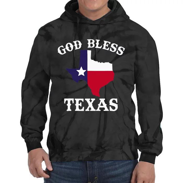 Texas Flag Patriotic Texan Pride God Bless Texas Tie Dye Hoodie