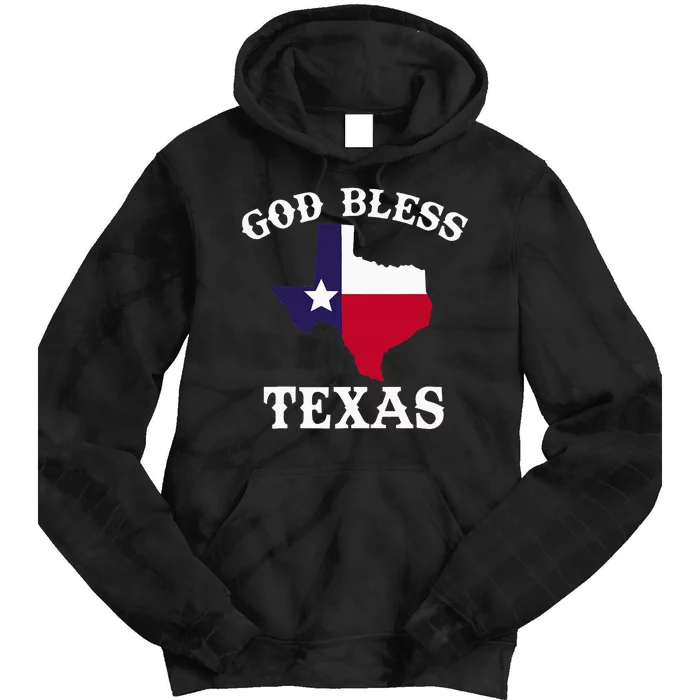 Texas Flag Patriotic Texan Pride God Bless Texas Tie Dye Hoodie