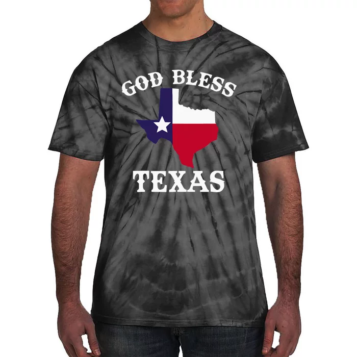 Texas Flag Patriotic Texan Pride God Bless Texas Tie-Dye T-Shirt