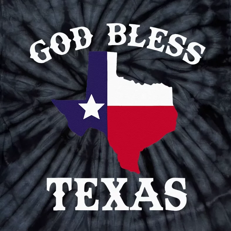 Texas Flag Patriotic Texan Pride God Bless Texas Tie-Dye T-Shirt