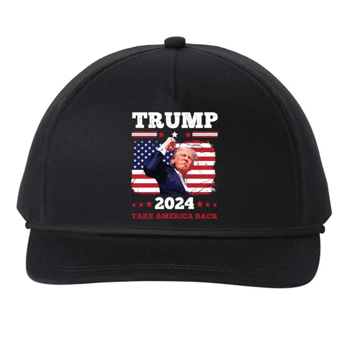 Trump Fist Pump Shot At Assassination Attempt Trump 2024 Trump For Presiden Snapback Five-Panel Rope Hat