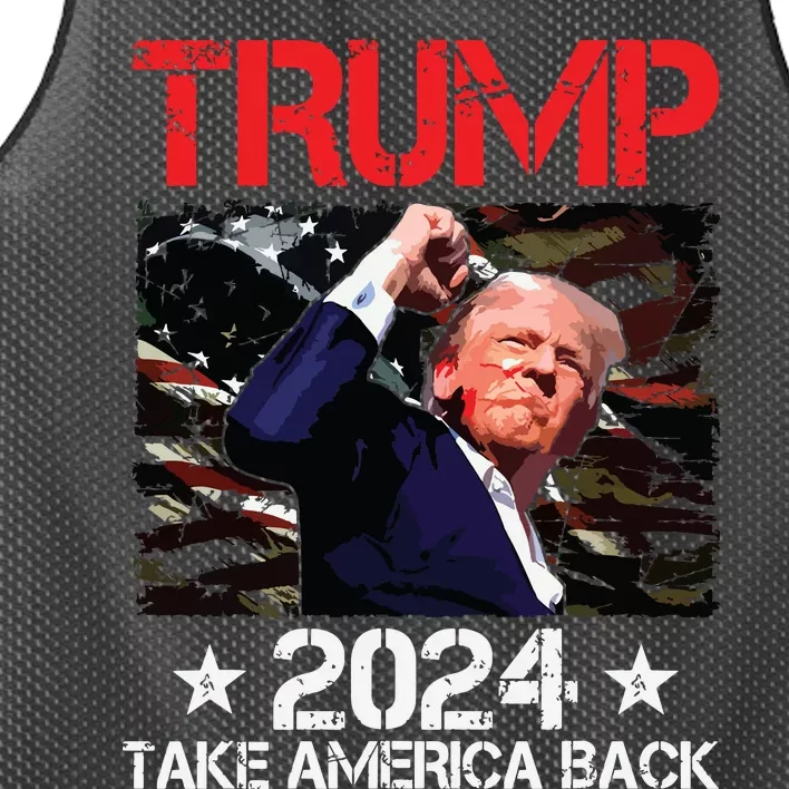 Trump Fist Pump Shot At Trump 2024 Trump Survives Rally Mesh Reversible Basketball Jersey Tank