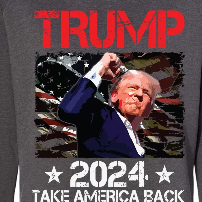 Trump Fist Pump Shot At Trump 2024 Trump Survives Rally Womens California Wash Sweatshirt