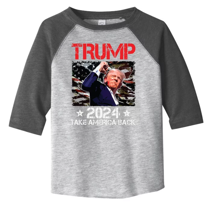 Trump Fist Pump Shot At Trump 2024 Trump Survives Rally Toddler Fine Jersey T-Shirt